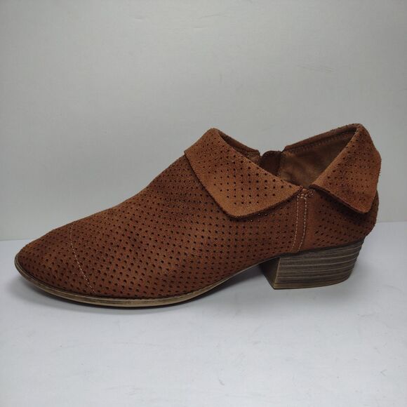 SO Authentic American Heritage Brown Suede Boots Women's Size 9 Med Ankle Boots - Picture 1 of 11